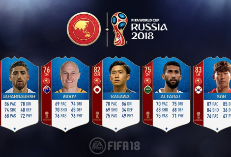 Bekendmaking WK-ratings Asian Football Confederation in FIFA 18
