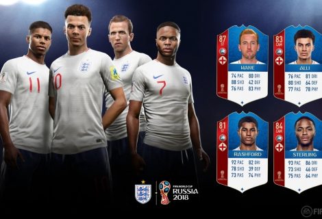 Bekendmaking WK-ratings Engeland in FIFA 18