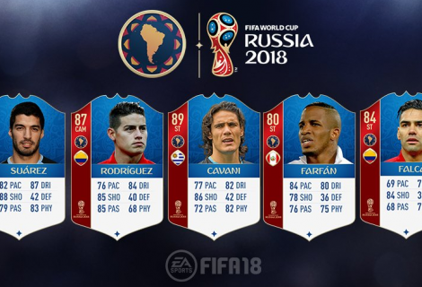 Bekendmaking WK-ratings Zuid-Amerikaanse landen in FIFA 18