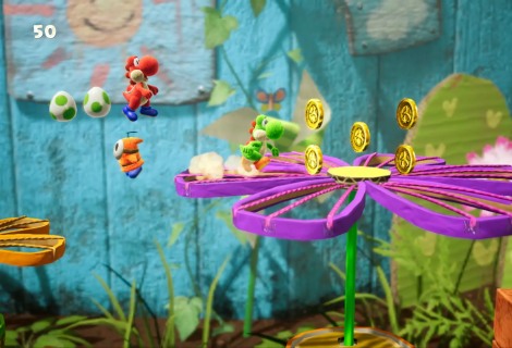 Bekijk voor het eerst co-op gameplay van Yoshi's Crafted World