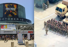 Nu was de E3-beurs normaal, foto's tonen hoe deze is veranderd naar militaire basis om relschoppers aan te pakken