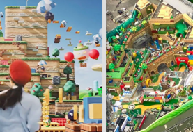 Luchtfoto toont hoe het Nintendo-pretpark bijna volledig klaar is