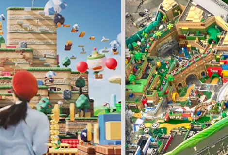 Luchtfoto toont hoe het Nintendo-pretpark bijna volledig klaar is