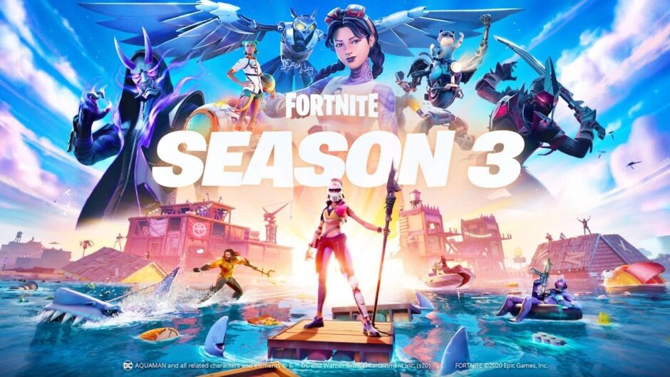 Fortnite seizoen 3 is begonnen met een grote map overhaul en debuut van Aquaman