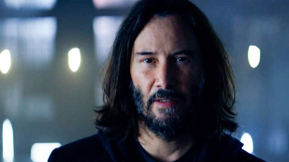 Acteur Keanu Reeves schittert in de live action trailer van Cyberpunk 2077