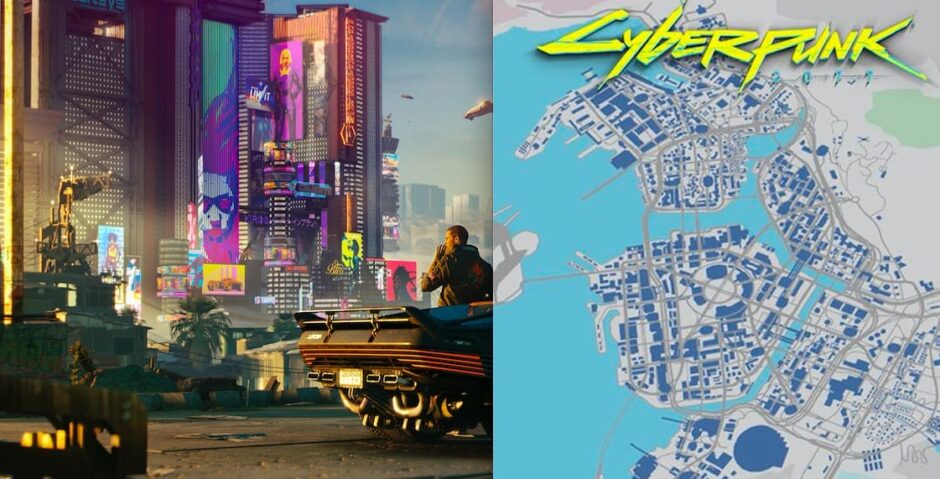 Hoe groot is de map van Cyberpunk 2077 nu eigenlijk tegenover GTA V?
