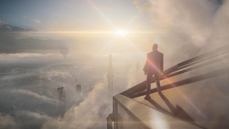 Agent 47 moet een doelwit uitschakeling in een enorme wolkenkrabber in de eerste 5 minuten van Hitman 3