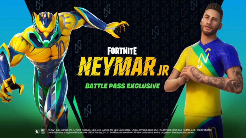 Topvoetballer Neymar Jr is vanaf morgen beschikbaar in Fortnite
