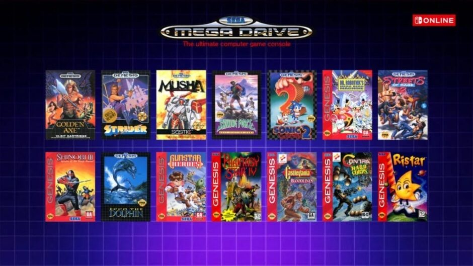 Vier SEGA Mega Drive-games uitgebracht voor leden van Nintendo Switch Online