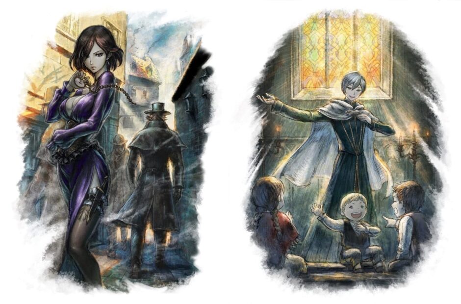 Maak kennis met speelbare personages Throne en Temenos in de nieuwe trailer van Octopath Traveler II