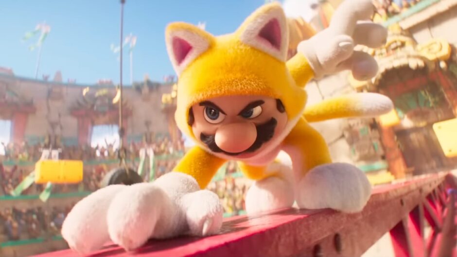 Cat Mario tegen Donkey Kong in de nieuwe trailer van The Super Mario Bros. Movie