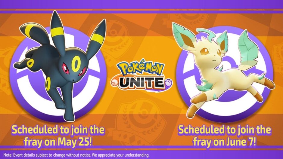 Umbreon, Leafeon en Inteleon komen naar Pokémon Unite