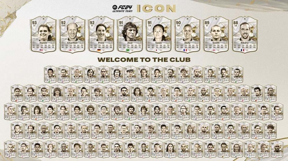 Dit zijn alle nieuwe en terugkerende legendarische Icons in EA Sports FC 24