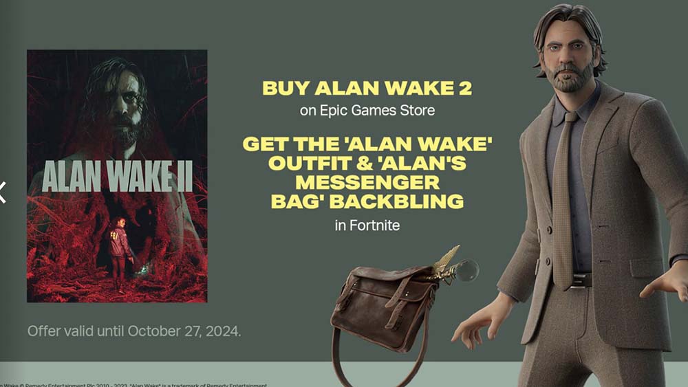 Alan Wake 2 Fortnite cosmetics